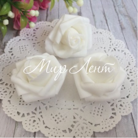 Бутон розы, 4 см, белый, упаковка 200 шт.