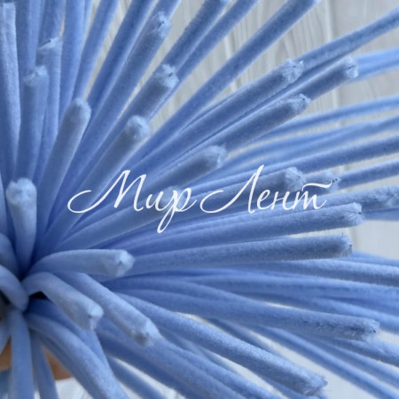 Синельная проволока простая, 6 мм х 30 см, голубой, 100 шт.