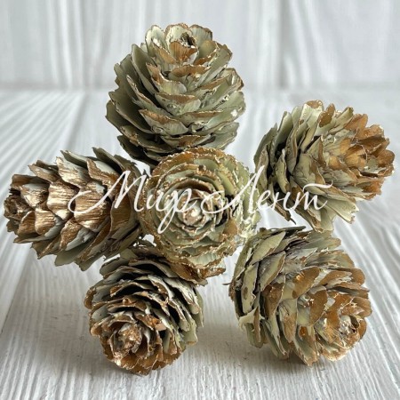 Веточка хмели, 2,5х12 см, молочный, упаковка 60 шт.