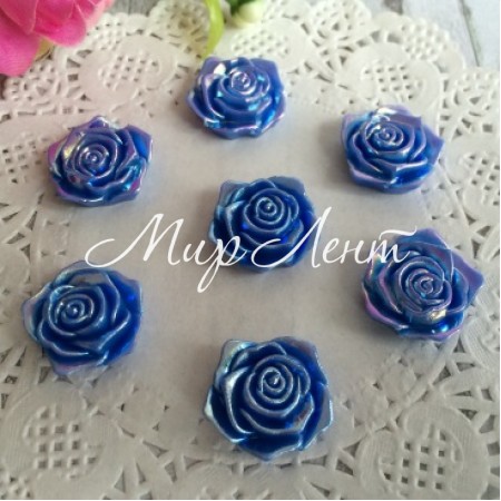 Серединка троянда з перламутром, 19 мм, темно-синій, упаковка 200 шт.