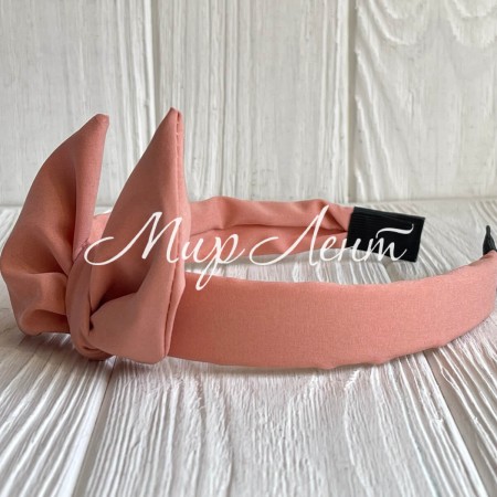 Обруч софт солоха однотонный, 2,5 см, темно-персиковый, шт.