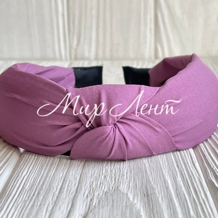 Обруч софт чалма однотонный, 4 см, сиреневый, шт.