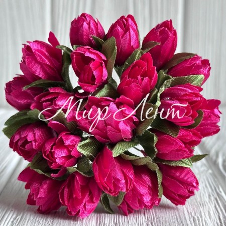 Пролісок, 2 см, малиновий, пучок з 20 квіточок