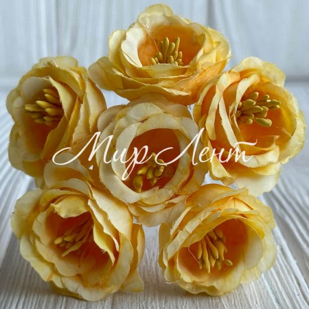 Гарденія, 3,5 см, жовта, упаковка 48 шт.