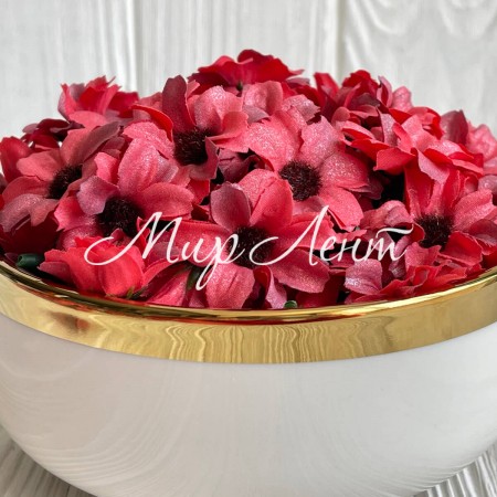 Маргаритка, 4 см, красная, упаковка 200 шт.