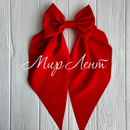 Бант хустина софт великий, 14х35 см, червоний, шт.