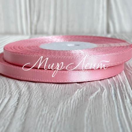 Атлас 0,6 см, абрикосово-розовый, рулон 33 м