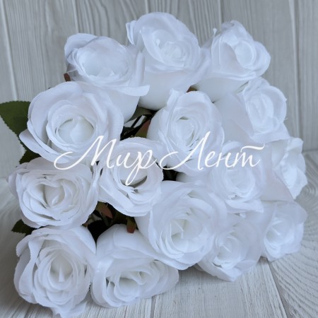 Букет роз (С30480), 40 см, белый, шт.