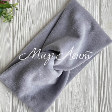 Пов'язка спорт велюр, 12 см, світло-сірий, шт.