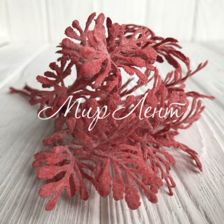 Гілочка туї, 16 см, кораловий, упаковка 10 шт.