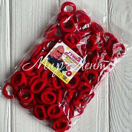 Гумка Калуш (велюрчік), 2,7 см, червоний, упаковка 100 шт.