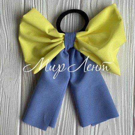 Резинка софт с бантом Ukraine, 12 см, желто-голубая, шт.