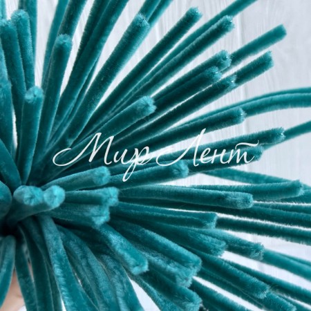 Синельная проволока простая, 6 мм х 30 см, изумрудная, 100 шт.