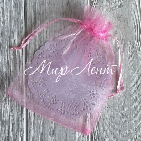 Органзовый мешочек, 13х18 см, розовый, упаковка 100 шт.