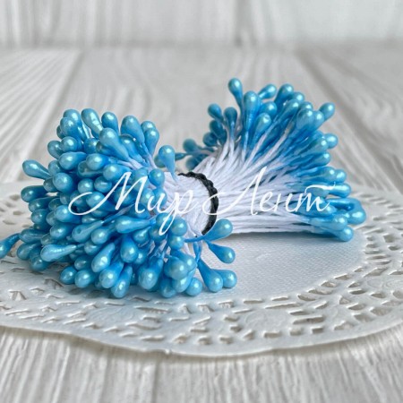 Тичинки маленькі, 2 мм, насичено-блакитні, пучок 1800 шт.