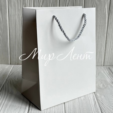 Подарунковий пакет "L", 32х26х12 см, білий, упаковка 12 шт.