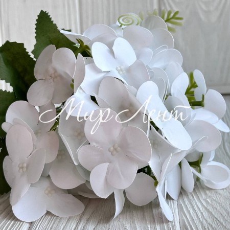 Букет гортензии мини (С30300), 35 см, белый, шт.