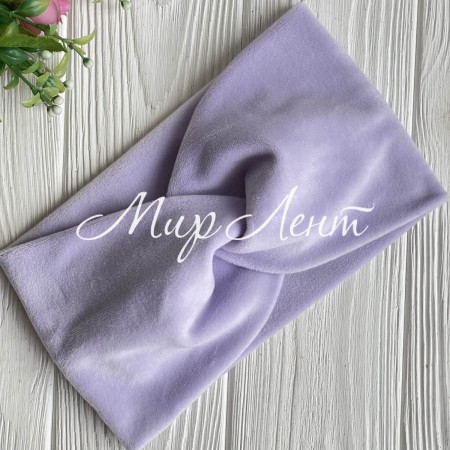 Повязка спорт велюр, 12 см, светло-лиловый, шт.