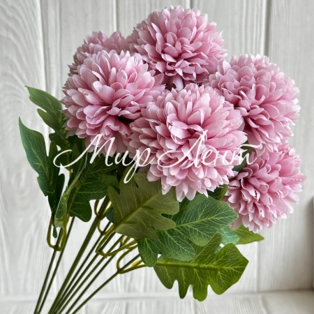 Букет астр, 6х42 см, рожево-пудровий, шт.