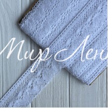 Кружево вязаное (D30257), белое, 6 см, рулон 23 м