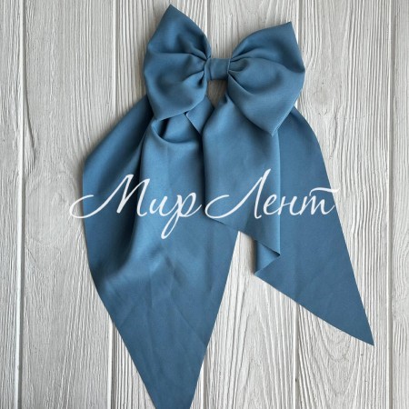 Бант платок софт большой, 14х35 см, сине-бирюзовый, шт.