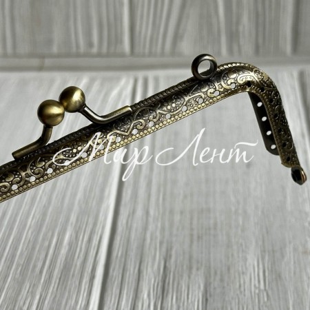 Фермуар для сумки прямоугольный, 12,5х5 см, антик, шт.