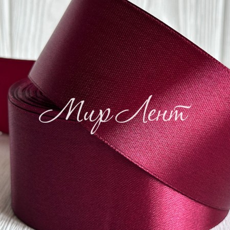 Атлас 4 см, виноградный, рулон 33 м