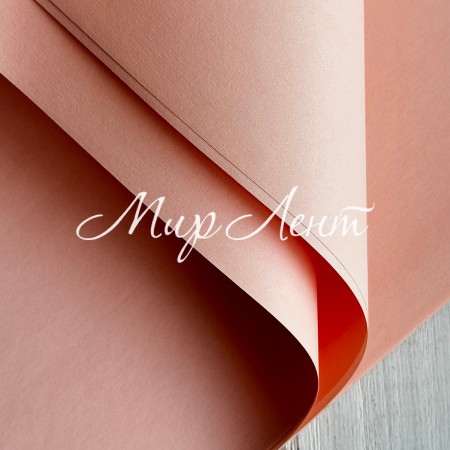 Бумага плотная в листах, 58х58 см, персиковый, упаковка 10 шт.