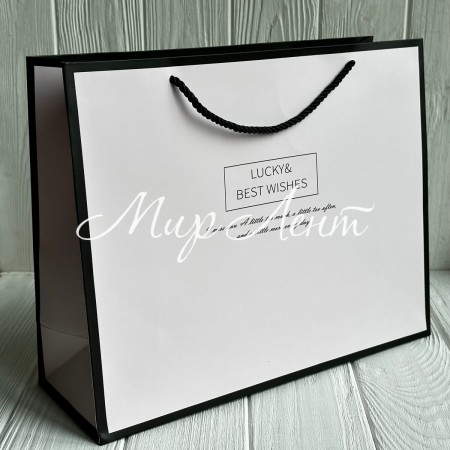 Подарочные пакеты "Best wishes", светло-розовые, упаковка 12 шт.