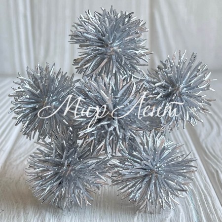 Добавка мордовника, 3х10 см, серебро, упаковка 60 шт.