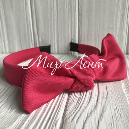 Обруч креп солоха однотонный, 2,5 см, малиновый, шт.