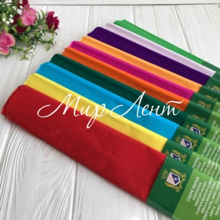 Креп папір (гофрований папір), 200х50 см, набір 10 шт.