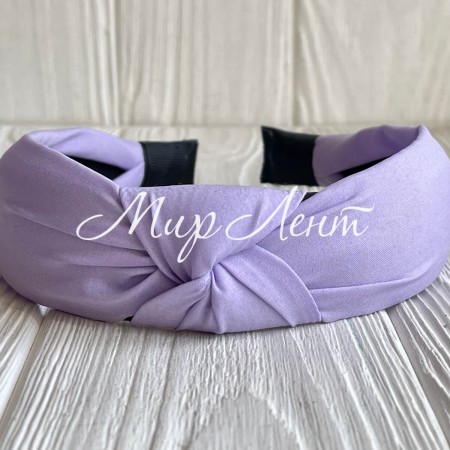 Обруч софт чалма однотонный, 4 см, лиловый, шт.