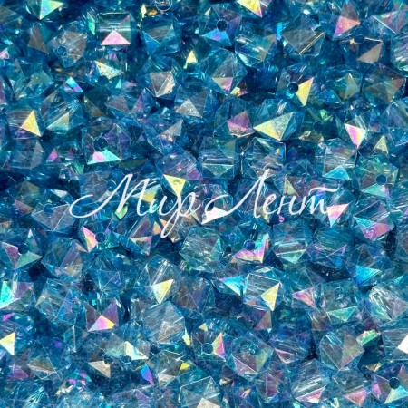 Кришталь перламутр кубовидний, 8 мм, бірюзовий, упаковка 500 г