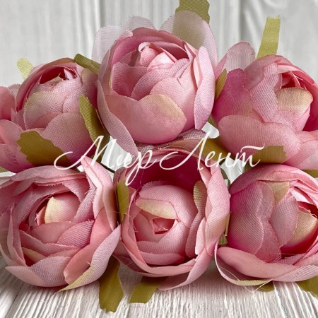 Пион закрытый (комбинированный), 4х9 см, розово-пудровый, упаковка 36 шт.