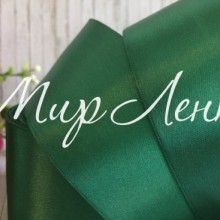 Атлас 5 см, темно-зеленый, рулон 33 м