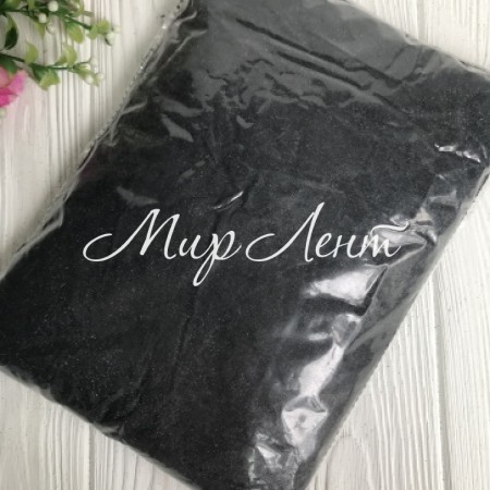 Присыпка глиттер, черный, упаковка 1 кг