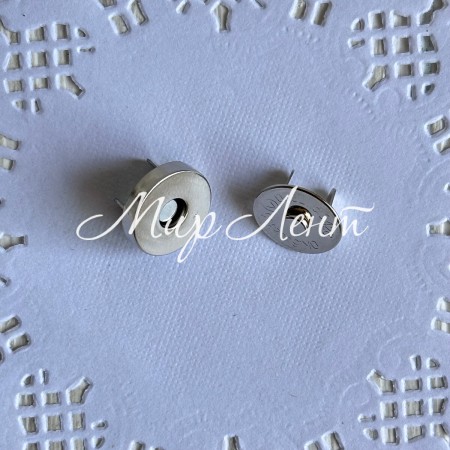 Магнит с кнопкой, 14 мм, серебро, шт.