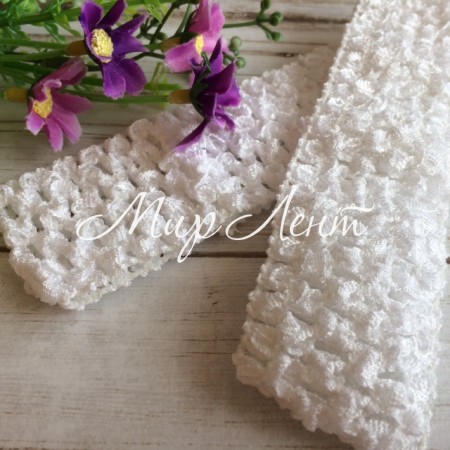 Повязка ажурная плотная, 4 см, белая, упаковка 12 шт.