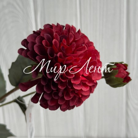 Ветка георгины, 68 см, бордовая, шт.