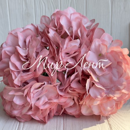 Букет гортензии (С30469), 48 см, персиковый, шт.