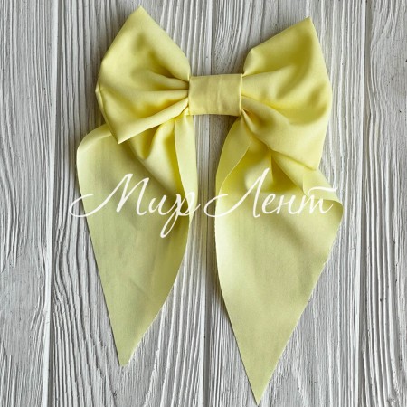 Бант хустина софт маленький, 13х22 см, світло-жовтий, шт.