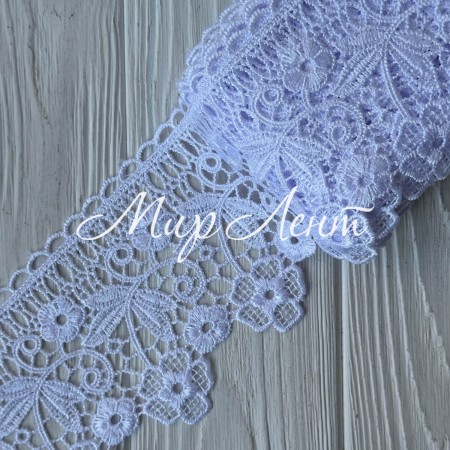 Кружево макраме (D30211), 9,5 см, белое, рулон 9 м