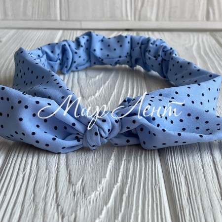 Повязка софт солоха в мелкий горох, 25 см, голубая, шт.