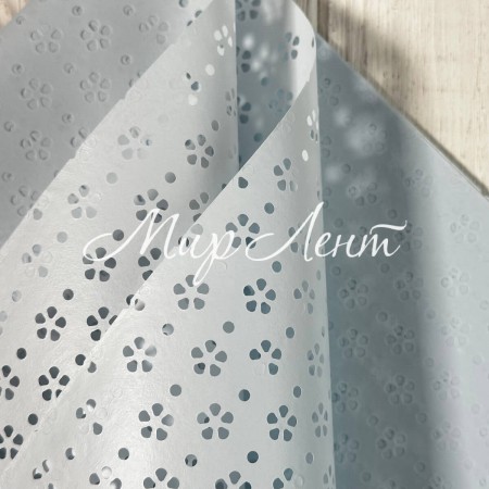 Пленка с перфорацией цветочек, 58х58 см, голубая, упаковка 10 шт.