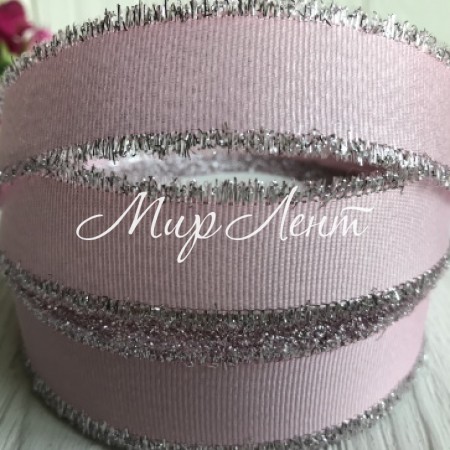 Репс бахрома, 2,5 см, светло-розовый, рулон 23 м