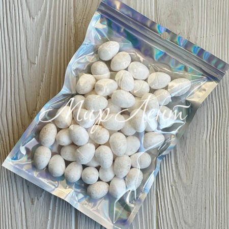 Пасхальные яйца (L00725), 1,8х2,5 см, белые с золотом, упаковка 50 шт.