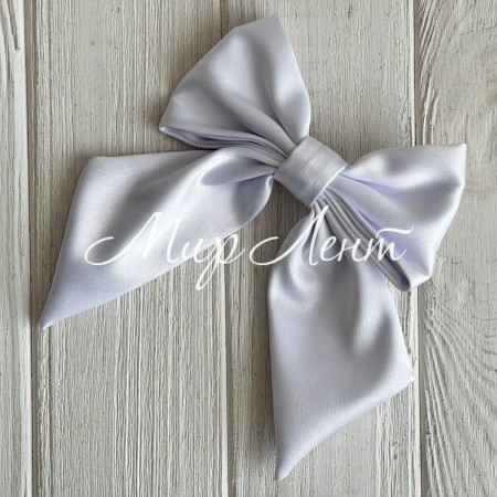 Атласний бант Полі, 14х16,5 см, білий, шт.