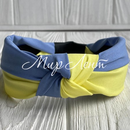 Обруч чалма софт Ukraine, 4 см, голубо-желтые полосы, шт.