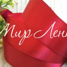 Атлас 2,5 см, бургунди, рулон 33 м